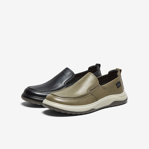 百思图2025春新款商场同款简约通勤乐福鞋厚底男休闲皮鞋29131AM5