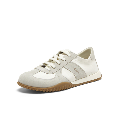 百思图2025春季新款商场同款复古运动德训鞋平跟男休闲鞋L589DAM5