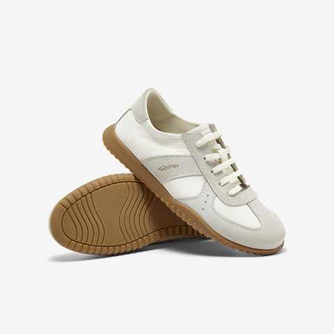 百思图2025春季新款商场同款复古运动德训鞋平跟男休闲鞋L589DAM5