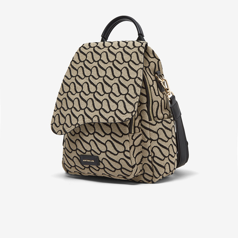 百思图2025春季新款商场同款时尚潮流通勤双肩背包女X3638AX5