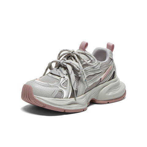 百思图2025夏季新款时尚潮流街头运动老爹鞋厚底女休闲鞋B1051BM5