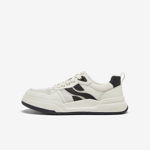 百思图2025夏季新款时尚街头潮流运动板鞋厚底男休闲鞋E3089BM5