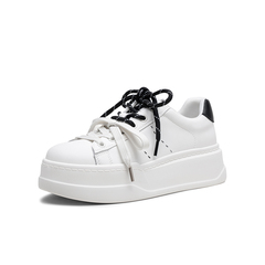 百思图2025秋季新款板鞋时尚潮流街头运动厚底女休闲鞋CR501CM5