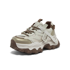 百思图2025秋季新款商场同款老爹鞋时尚厚底增高女休闲鞋B6091CM5