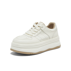 百思图2025秋季新款商场同款小白鞋时尚运动厚底女休闲鞋D3117CM5