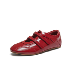 百思图2025秋季新款芭蕾舞鞋时尚潮流复古休闲女单鞋D3536CQ5