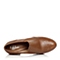 Bata/拔佳秋季棕色油蜡小牛皮女及踝靴(软)经典上班AUR38CM3