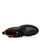 BATA/拔佳冬 黑色牛皮平跟低靴男鞋80101DD4 经典上班