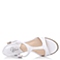 BATA/拔佳年夏季白色漆牛皮女凉鞋14011BL4简约百年经典粗跟T台秀 都市白领