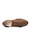 Bata/拔佳秋季棕色珠光牛皮系带女单鞋51201CM5