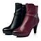 Bata/拔佳冬季专柜同款酒红色牛皮时尚高跟女靴AUR66DD5