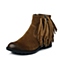 Bata/拔佳冬季专柜同款棕色牛皮舒适中跟女靴AZC75DD5