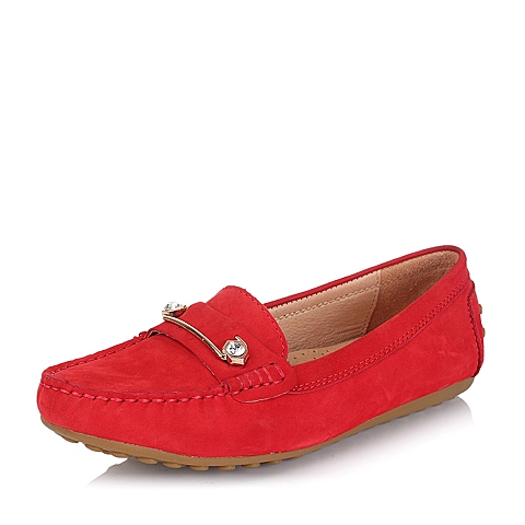 Bata/拔佳秋季专柜同款红色磨砂牛皮女鞋C15-8CM5