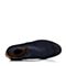 Bata/拔佳冬季专柜同款兰色圆头方跟套筒牛皮男短靴A6D59DD5