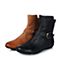 Bata/拔佳冬季专柜同款黑山羊皮革女休闲靴AM840DD5