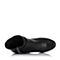 Bata/拔佳冬季专柜同款黑油皮小牛皮革女休闲靴（皮里）AWD92DD5