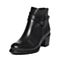 Bata/拔佳冬季专柜同款黑油皮牛皮女靴AZH43DD5