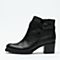 Bata/拔佳冬季专柜同款黑油皮牛皮女靴AZH43DD5