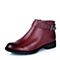 Bata/拔佳冬季专柜同款酒红小牛皮女靴AZC50DD5
