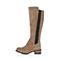 Bata/拔佳冬季专柜同款棕二层牛皮女靴AN580DG5