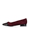 BATA/拔佳秋季专柜同款酒红时尚撞色拼接女单鞋AI306CQ5