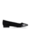 BATA/拔佳秋季专柜同款黑色时尚撞色拼接女单鞋AI306CQ5