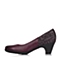 BATA/拔佳秋季专柜同款紫红油皮牛皮革女鞋AWD71CQ5