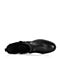 Bata/拔佳冬季专柜同款黑油皮牛皮女靴AM560DZ5