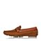 BATA/拔佳夏季专柜同款棕色舒适平跟磨砂皮牛皮男乐福鞋Y13-2BM5