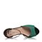 BATA/拔佳夏季专柜同款优雅坡跟打蜡山羊皮女凉鞋AC814BL5