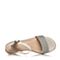 BATA/拔佳夏季专柜同款银色时尚闪钻羊皮坡跟女凉鞋868-1BL5