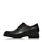 Bata/拔佳春季专柜同款黑色牛皮内增高男单鞋 581-2AM6