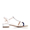 BATA/拔佳夏季专柜同款白/兰色漆牛皮女皮凉鞋51802BL6