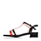 BATA/拔佳夏季专柜同款黑/红色漆牛皮革女皮凉鞋51802BL6