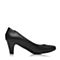 Bata/拔佳春季专柜同款黑色小牛皮女单鞋(软)AD302AQ6