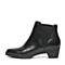 Bata/拔佳冬季专柜同款黑色时尚雕花粗跟小牛皮女短靴(软)AV440DD6