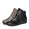 Bata/拔佳冬季专柜同款灰色简约平跟牛皮女休闲短靴(软)AV542DD6