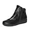 Bata/拔佳冬季专柜同款黑色简约平跟牛皮女休闲短靴(软)AV542DD6