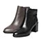 Bata/拔佳冬季专柜同款黑色时尚金属装饰粗跟羊皮女短靴09-10DD6
