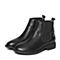 Bata/拔佳冬季专柜同款黑色时尚简约皮带扣牛皮女短靴837-2DD6