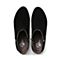 Bata/拔佳冬季专柜同款黑色圆头粗中跟羊绒皮女短靴11-97DD6