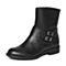 Bata/拔佳冬季专柜同款黑色时尚皮带扣小牛皮女短靴AZC74DZ6