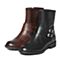 Bata/拔佳冬季专柜同款黑色时尚皮带扣小牛皮女短靴AZC74DZ6