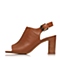 BATA/拔佳夏季专柜同款棕色牛皮女凉鞋16041BL6