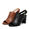 BATA/拔佳夏季专柜同款黑色牛皮女凉鞋16041BL6