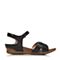 BATA/拔佳夏季专柜同款黑色小牛皮女凉鞋(软)AB405BL6