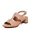 BATA/拔佳夏季专柜同款浅粉色时尚编织粗跟女凉鞋AI803BL6