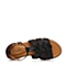 BATA/拔佳夏季专柜同款黑色休闲舒适编织女凉鞋AK908BL6