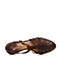 BATA/拔佳夏季专柜同款棕红牛皮休闲女凉鞋AQ202BL6