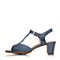 BATA/拔佳夏季专柜同款兰色牛皮编织女凉鞋(软)AZY07BL6